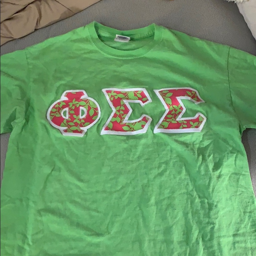 Phi Sigma Sigma stitched letters